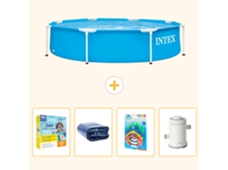 Intex Piscina Com Estrutura Redonda - 244x51 Cm - 5-peças S7