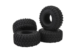 4pcs Pele De Pneu De Borracha Rc 2.2 Polegadas Para Carro Crawler Rc Scx10 1/10 Resistente À Abrasão