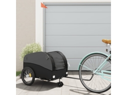 Vidaxl Reboque Para Bicicleta 45 Kg Ferro Preto
