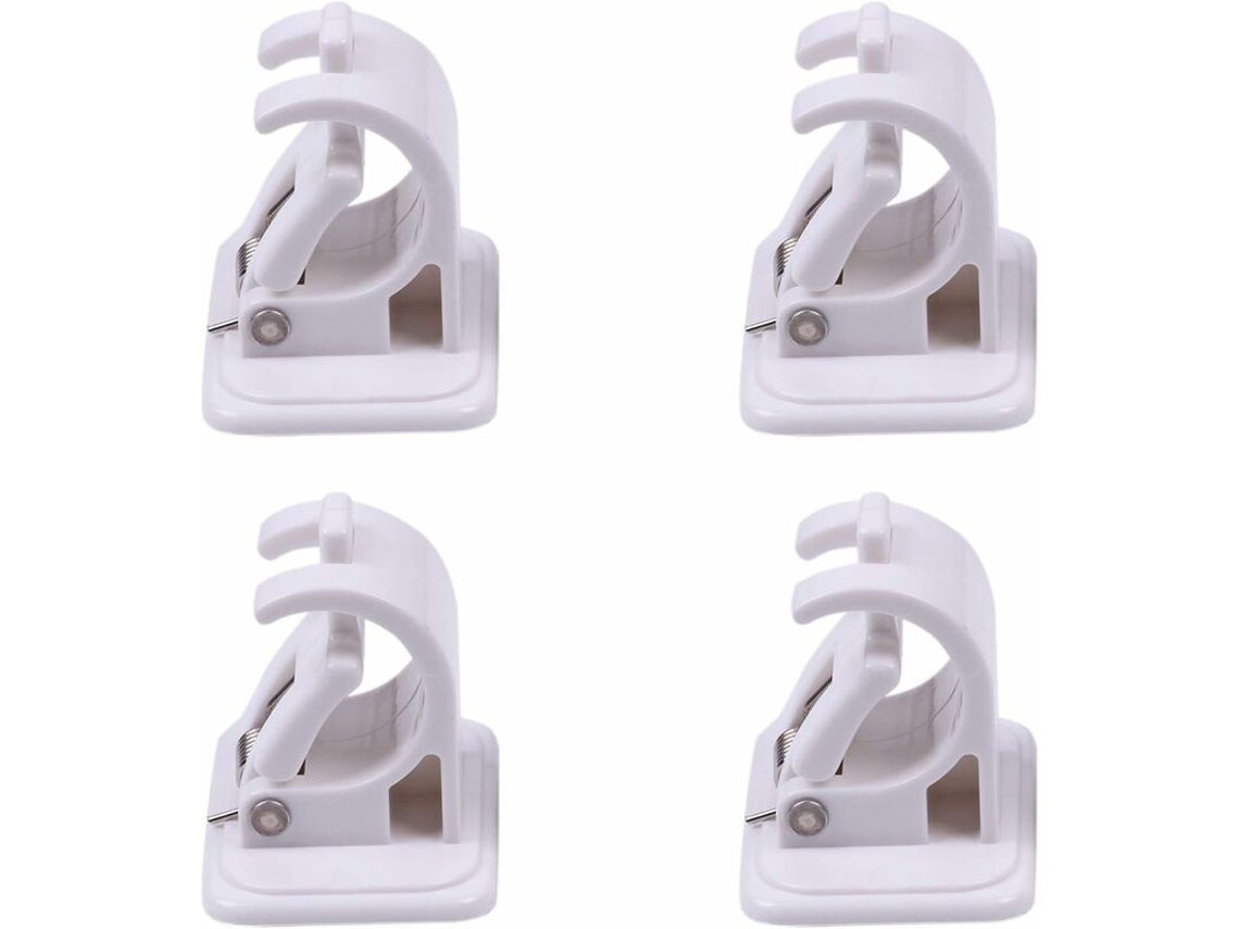 Conjunto De 4 Suportes Para Varão De Cortina, Ganchos Autoadesivos Para Parede, Suporte Para Toalha, Suporte De Parede