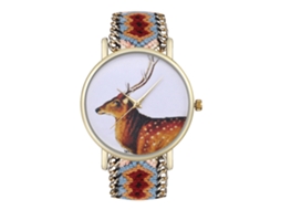 Relógio de Pulso Unissex Elegante Quartzo com Pulseira de Fio de Lã Moda Presente (03)