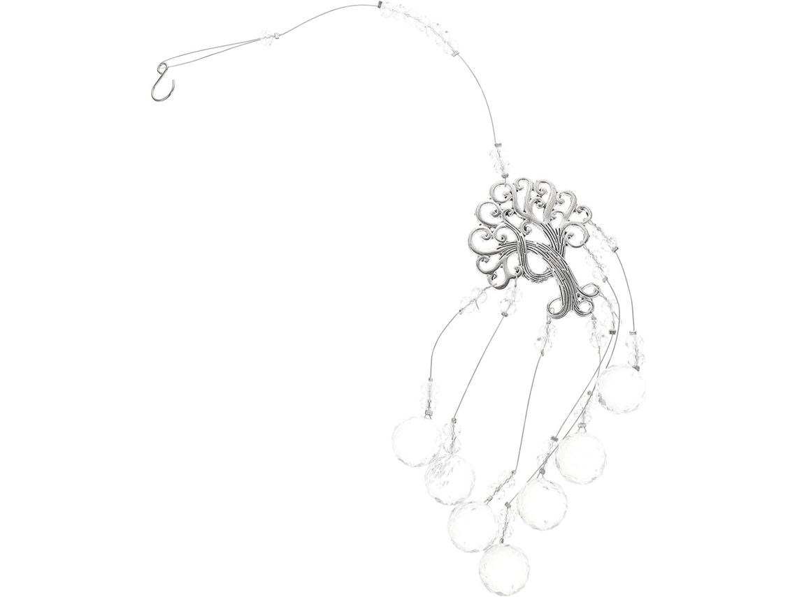 Pingente Decorativo Cristal Prateado Metálica Pendurar Ornamento Criativo Delicado Decoração Presente GOKOCO
