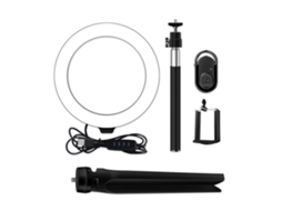 2026 luz Anular de 8 Polegadas 3200k 5500k com Tripé, Bastão para Selfie, Suporte para Telefone e Controle Remoto para Streaming e Fotografia