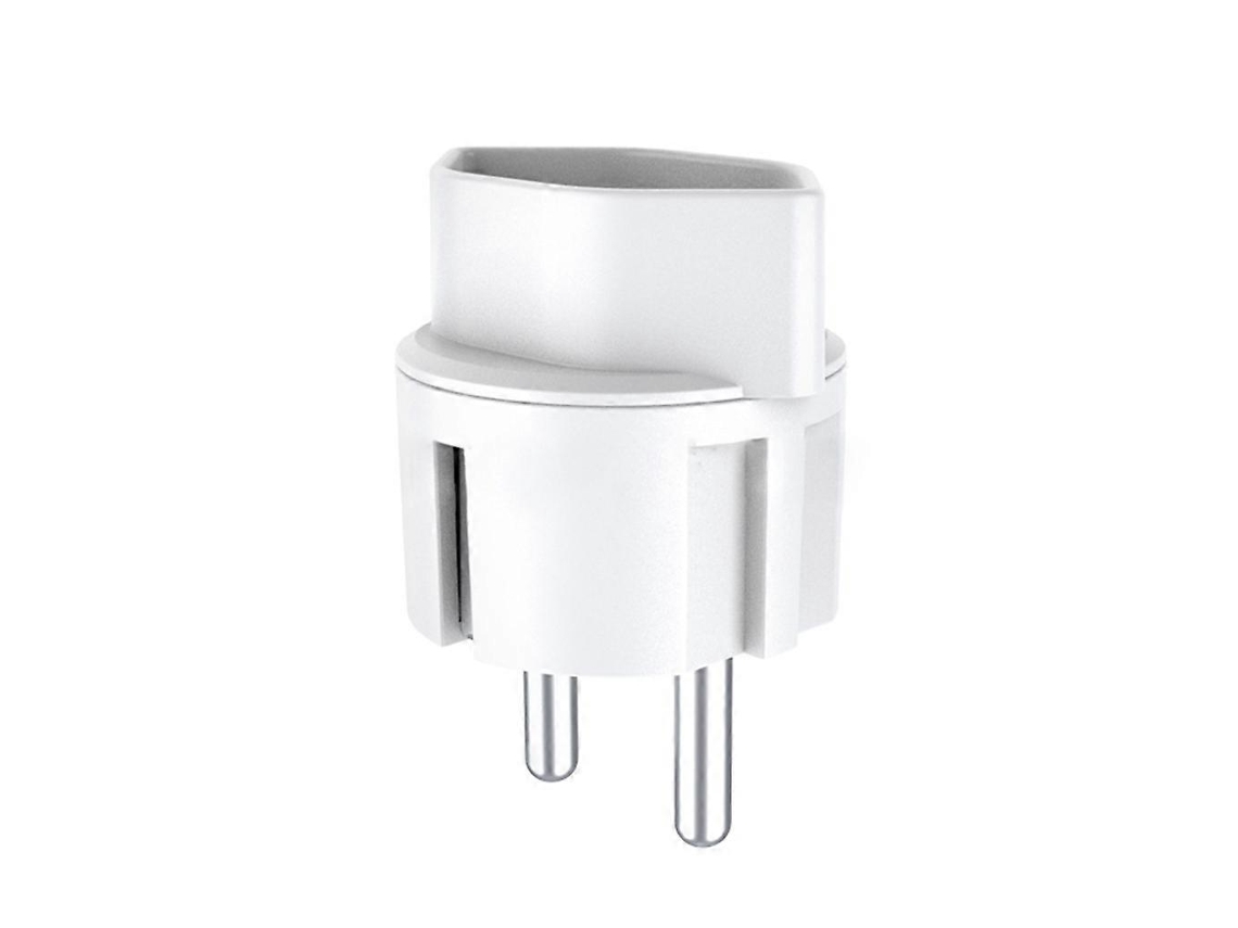 Adaptador De Viagem França, Alemanha Com Conversor De Tomada Europeu 10a 250v Branco