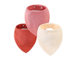 Conjunto De 3 Babadores Bandana Para Bebê, Macios E Com Estampas Variadas, Para Recém-nascidos, Com 3 Camadas, Para Meninos E Meninas.