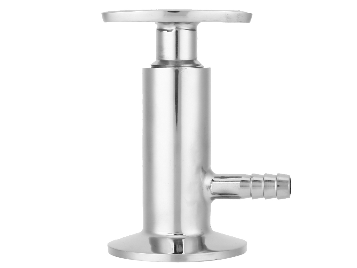 Válvula de amostragem sanitária manual DN15, aço inoxidável 304, válvula de água unidirecional com fixação por abraçadeira