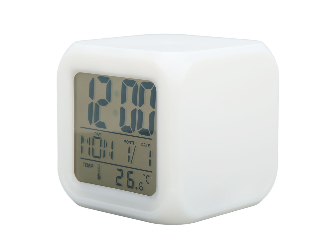 Reloj Digital Para Niños Led Con 7 Colores Luz Nocturna Y Temperatura Portátil