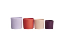 Vaso De Flor Elho Lex Pott Conjunto 15 Violeta Vermelho Rosa Violeta L 15 X B 14,8 X H 14 Cm Interior 100 Reciclado