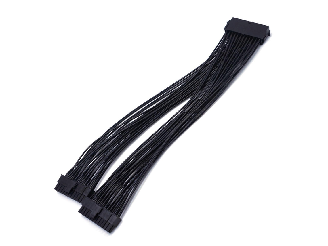 Lurelia Cabo Divisor, 24pin, 24p, 2 Ports, Ligação Macho-fêmea, Preto