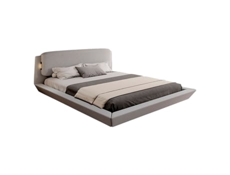 Diana Cama De Casal Flutuante Em Cinza Com Colchão 180x200cm Móveis Bonitos