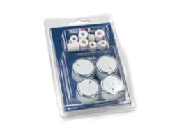 Puxador de Cozinha com Adaptadores Kit Branco com 4 Peças Fogão/placa a Gás Cok1750un