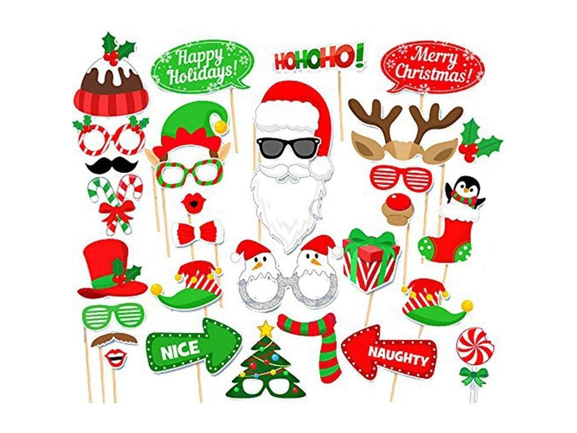 2025 Accesorios Navideños Para Fotos, Disfraces Y Props Para Fiesta Navideña