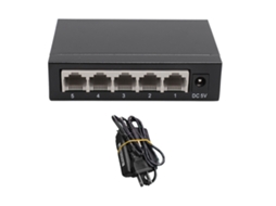 Switch (distribuição De Rede De 100mbps, Plug-and-play) Switch Ethernet De 5 Portas Não Gerenciado Para Escritório Residencial