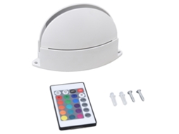 Lâmpada de Parede Rgb com Controle Remoto 24 Teclas Alumínio 360° Alto Brilho Ac85 265v | S/MARCA