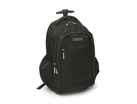 Mochila Carrinho Pequeno em Tecido Preto 60126 LEBEZ
