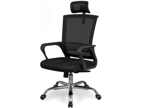 Cadeira de Escritório Operativa JSHOME Maxx Preto (59,5 x 122 x 60 cm - Metal, PVC e Malha)