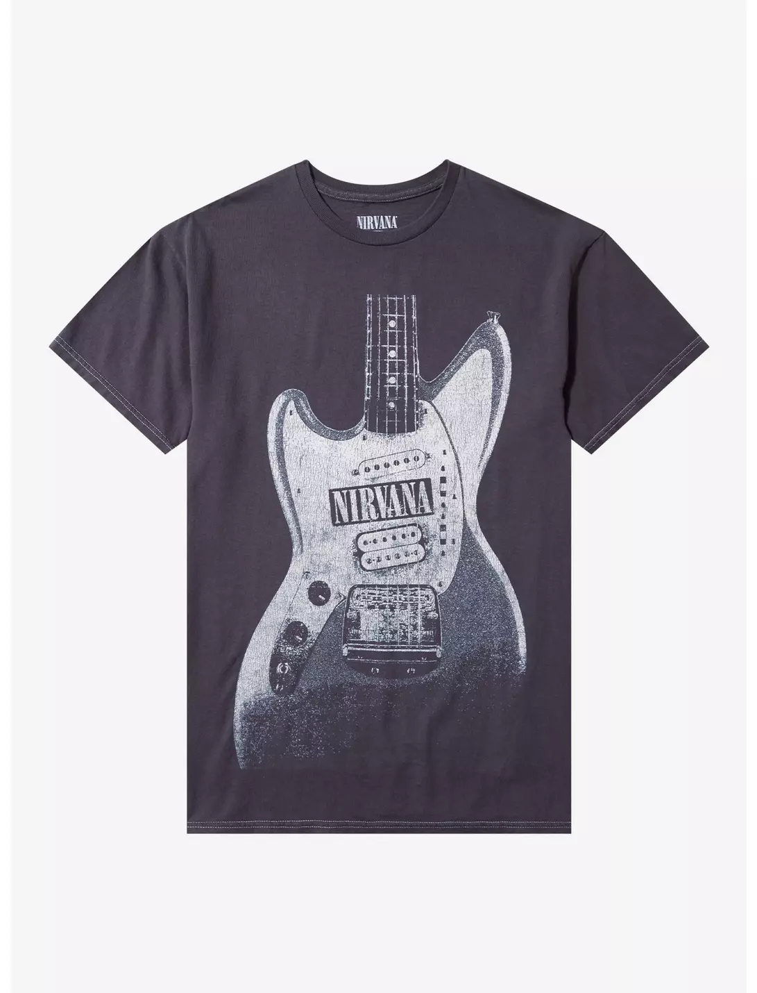 Nirvana Guitar Pigment Dye T shirt Unisex Adults Size:l ROCKINSTONE
