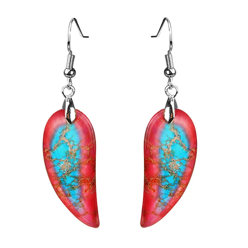 Estes Brincos de Pedra Imperial Possuem um Poder de Cura Natural e São uma Mistura Elegante de Cores, Perfeitos para Criar um Visual Sofisticado. MDUG