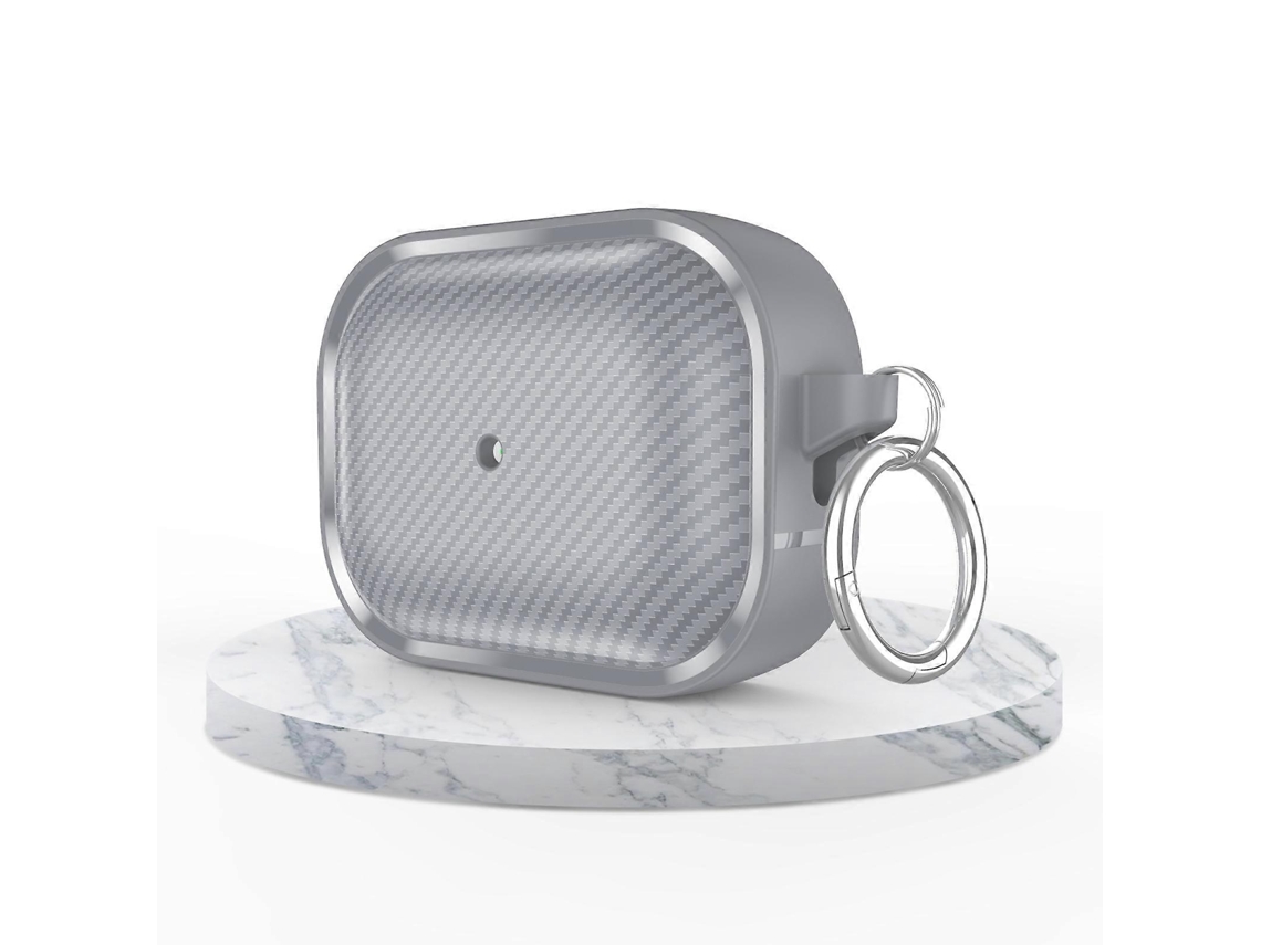 Capa para fones de ouvido AirPods Pro 2 com moldagem fotográfica em fibra de carbono. GIECY