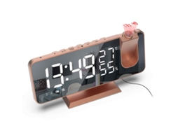 Relógio com Projeção Rádio Fm Display Led Temperatura Humidade NEVEANCE