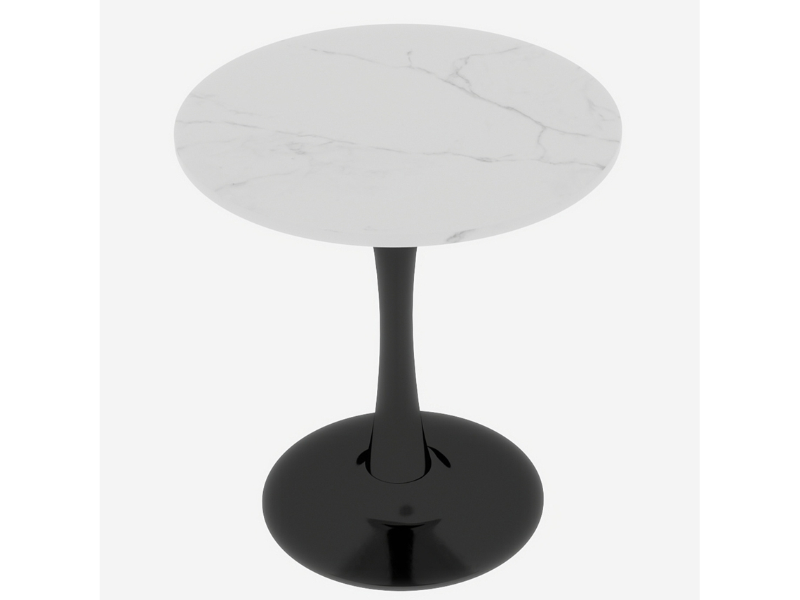 Mesa de Centro 70cm, Mármore Branco, Moderna, 2-4 Pessoas PAPRIKA