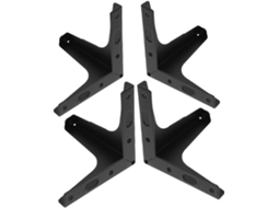 Conjunto De 4 Pés Metal Triangulares Para Móveis, Substitutos Para Sofá, Armário E Guarda Roupa, Em Ferro Preto