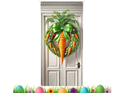 Placa de Porta, 88,9 X 178,8 Cm, Impermeável, Fundo de Primavera, Placa para Porta de Entrada Externa, Escritório, Sala CHABERLU