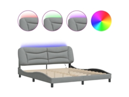 Bed Frame, Bed Frames Vidaxl Cinzeto Tecido (180 X 200 Cm)