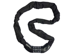 Corrente elétrica com combinação de 5 dígitos, corrente elétrica automática para bicicletas, corrente elétrica anti-corte para cercas de jardim.