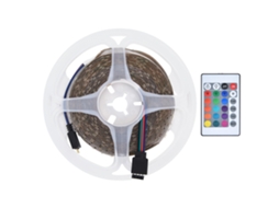 Fita de luz LED RGB 5m 2835 60LED/m, USB, 16 cores, 4 modos, controle remoto, para KTV e computador