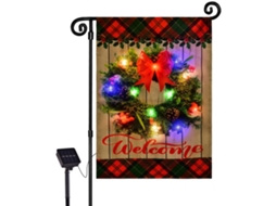 2026 luz de Bandeira Solar com Bateria Integrada para Jardim, Pátio e Grama Led