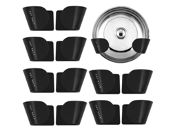 Suporte NOVA LINE ajustável para tampas de panelas, preto, 6 pares