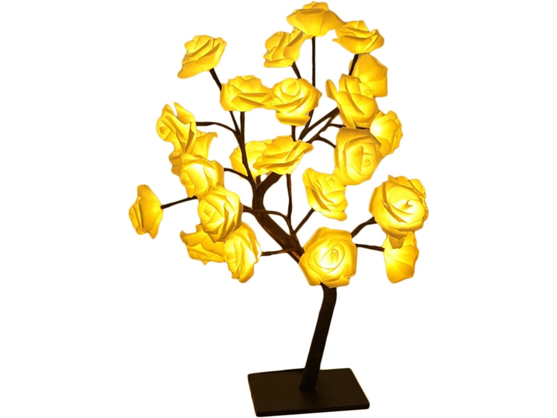 Abajur Portátil Em Formato De Rosa, Com Lâmpada Led Removível Para Sala De Estar, Quarto E Decoração De Casa