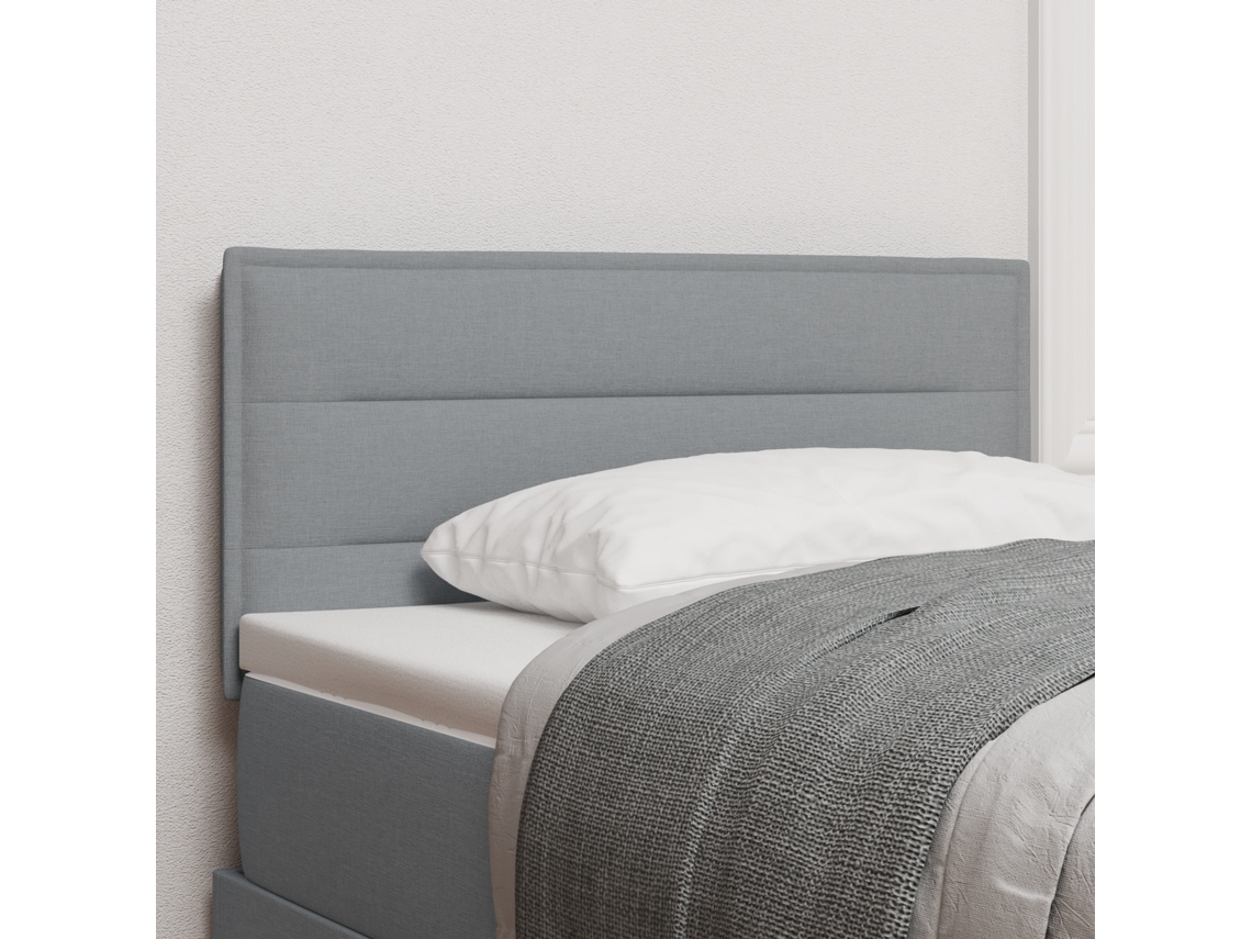 Cabecero Diseño Líneas Gris Claro 100 cm Tela