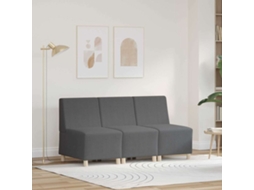 Vidaxl Unidade De Sofá Modular Sem Braços 3 Pcs Cinza Escuro