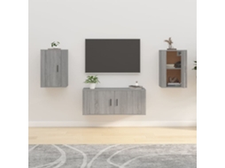 Vidaxl Móveis de Tv de Parede 2 Pcs 40x34,5x60 Cm Cinzento Sonoma