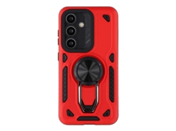 Capa Tkdaddy Para Samsung Galaxy S25/s24 Com Suporte À Prova De Choque Em Tpu Capa Traseira Para Pc, Vermelha