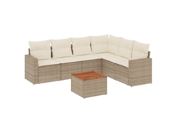 Garden Sofa Set, Garden Sofa Sets Vidaxl Bege Rattan / Vime (n/a)