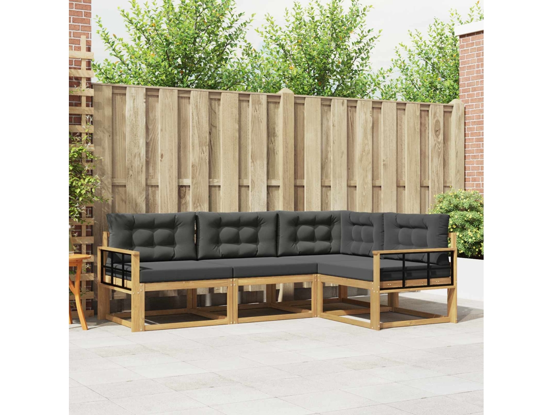 Vidaxl Conjunto De Sofás Para Exterior 3 Pcs Branco E Antracite