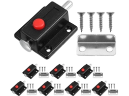 Conjunto De 8 Peças Fecho Mola Metal Preto Com Parafusos E