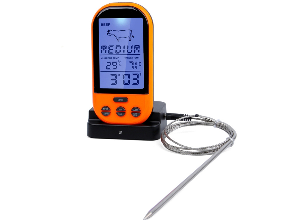 Rebe-termômetro Digital Sem Fio Para Comida Com Temporizador E Alarme, Sonda Para Carne, Churrasco E Cozinha, Ferramenta De Cozinha