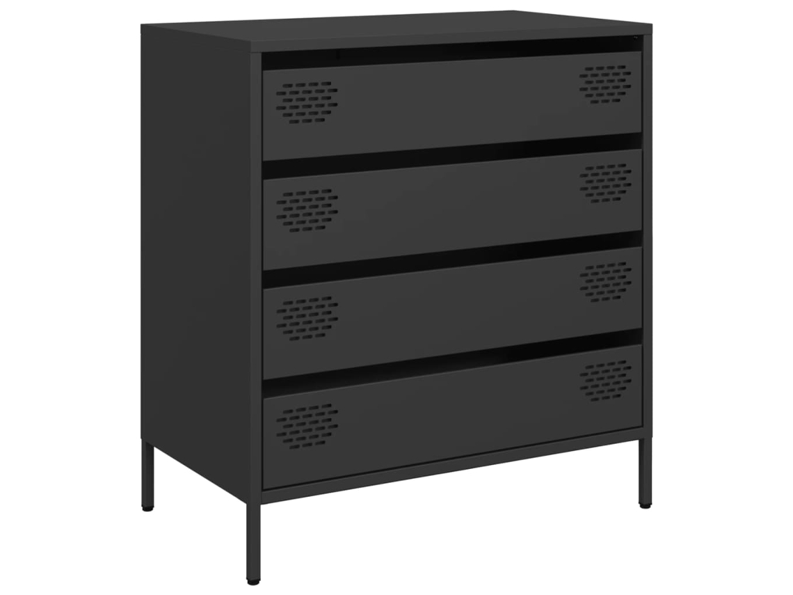 Aparador 68x39x73,5 Cm Aço Laminado a Frio Preto MAISON EXCLUSIVE