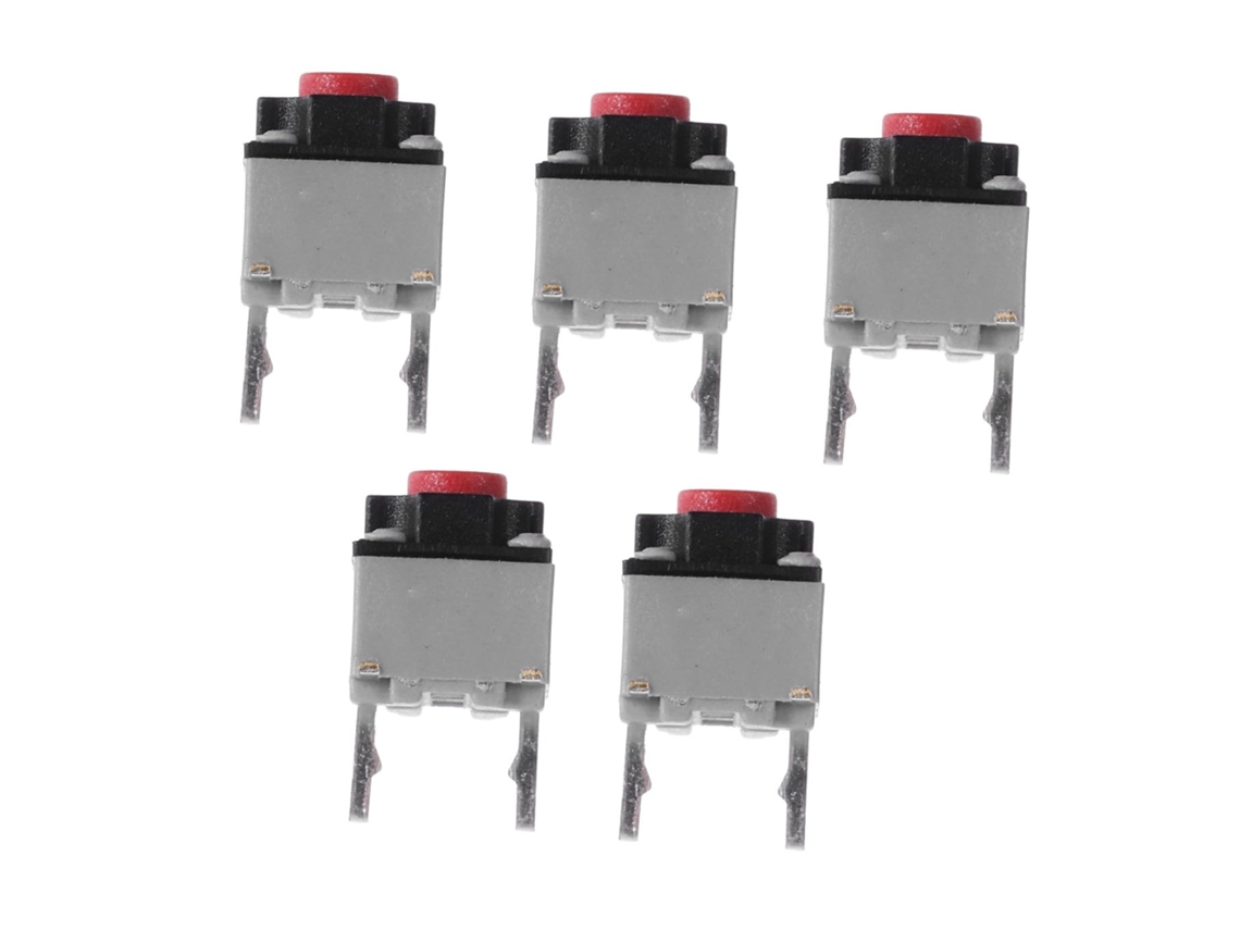 Conjunto De 5 Interruptores De Botão Subminiatura Silenciosos E De Alta Sensibilidade.