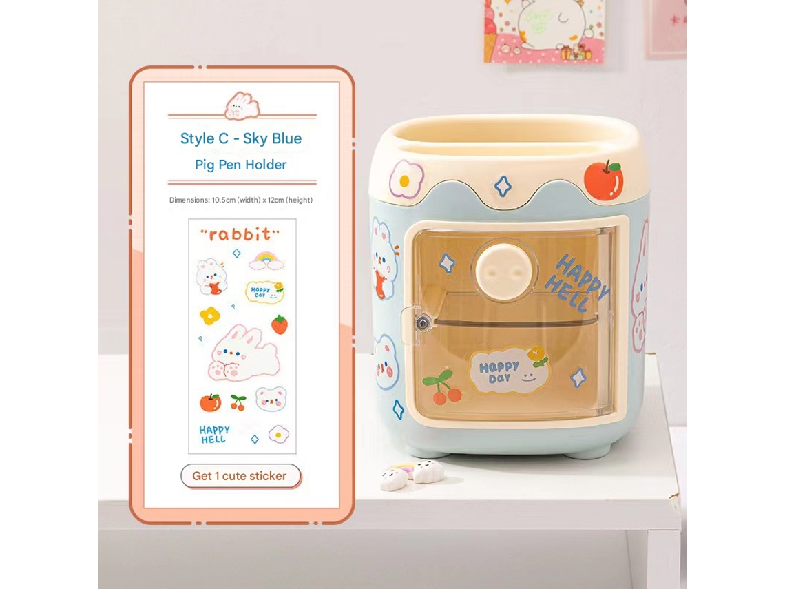 Acessório De Mesa Divertido, Porta, Lápis Em Formato De Animal Fofo Que Mantém Tudo Organizado| Armazenamento Prático E Decorativo Em Um Só Produto