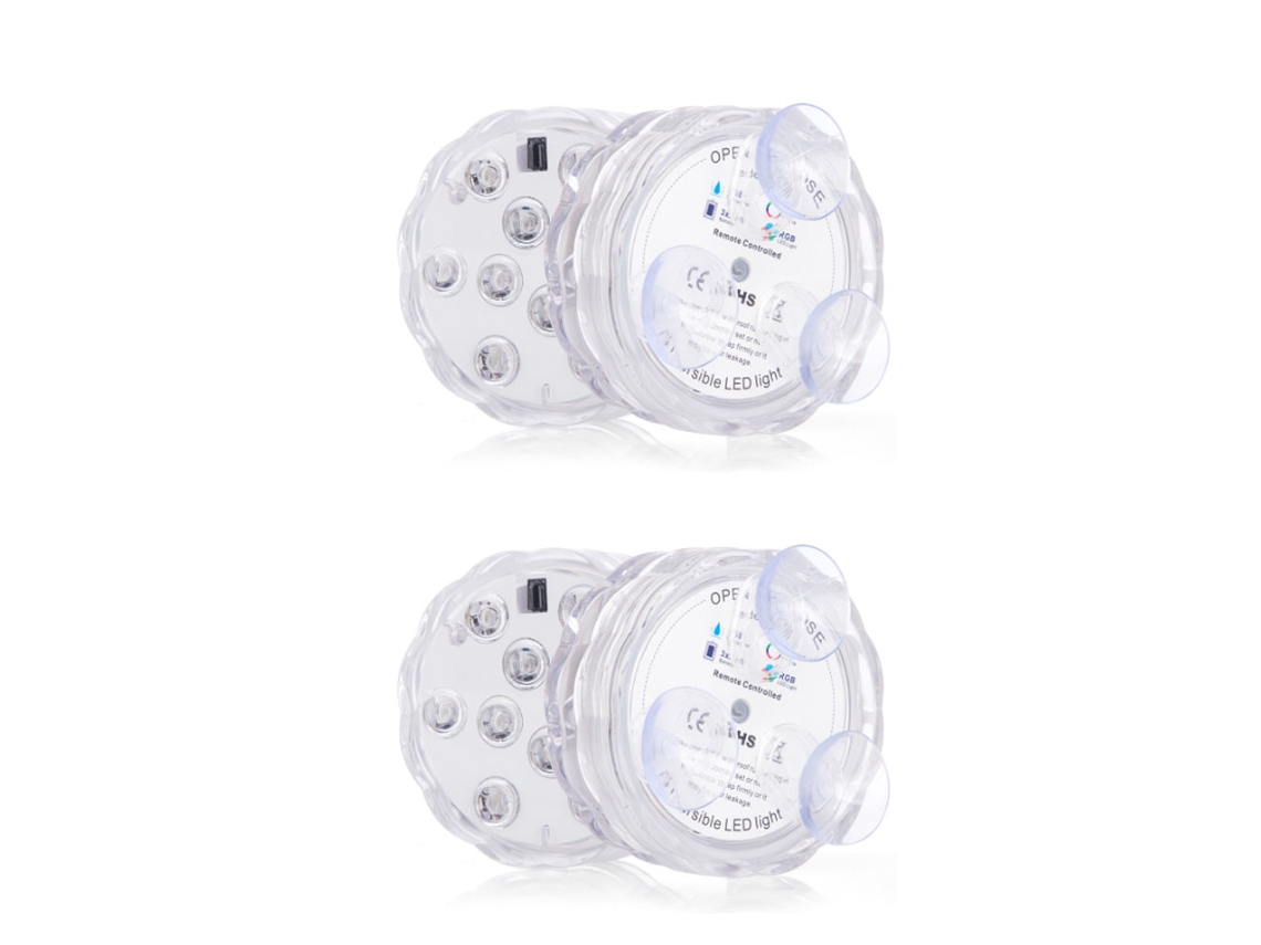 Conjunto de 4 Luzes Led para Banheira Hidromassagem, Piscina e Banheira Comum. À Prova D'água, Próprias para Água BRILVIBERA