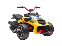 Triciclo Elétrico Infantil Amarelo 3 8 Anos Mp3 2 Velocidades Led Ziwei Store