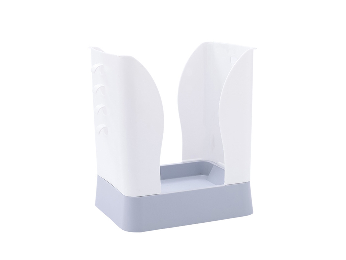 Lixeira de plástico expansível Slowmoose com suporte para saco de lixo, grande capacidade para cozinha e banheiro, cinza claro
