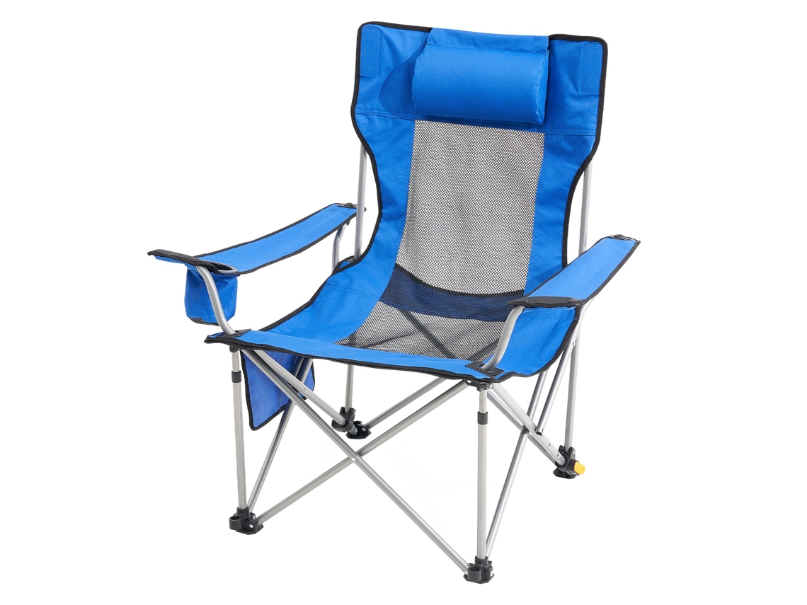 Cadeira de acampamento reclinável VEVOR 1530 x 830 x 730 mm Carga de 149,69 kg, azul