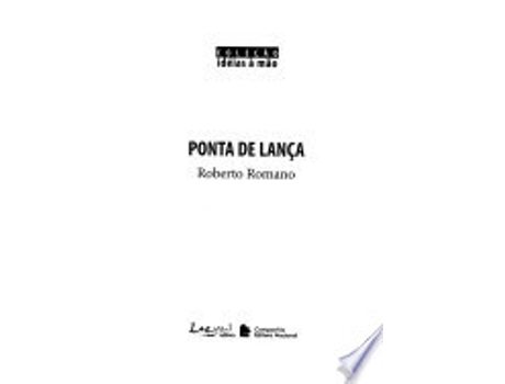 Livro PONTA DE LANÇA de ROMANO, ROBERTO (Português do Brasil)