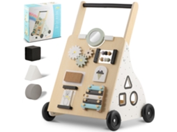 Andador De Empuje De Madeira Ricokids Rk-875 - Estímulo Ao Desenvolvimento Infantil